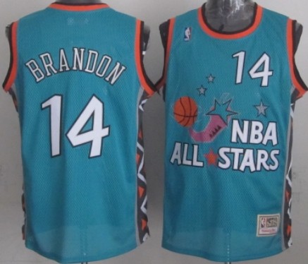 NBA 1996 All-Star #14 Terrell Brandon Green Swingman Throwback Jersey 