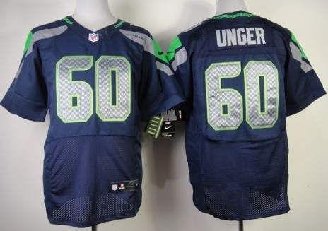 Nike Seattle Seahawks #60 Max Unger Navy Blue Elite Jersey 