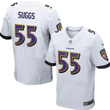 Nike Baltimore Ravens #55 Terrell Suggs 2013 White Elite Jersey 