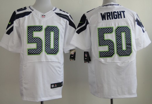 Nike Seattle Seahawks #50 K.J. Wright White Elite Jersey 