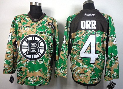 Boston Bruins #4 Bobby Orr 2014 Camo Jersey 