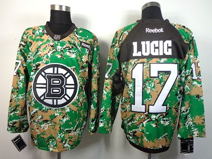 Boston Bruins #17 Milan Lucic 2014 Camo Jersey 