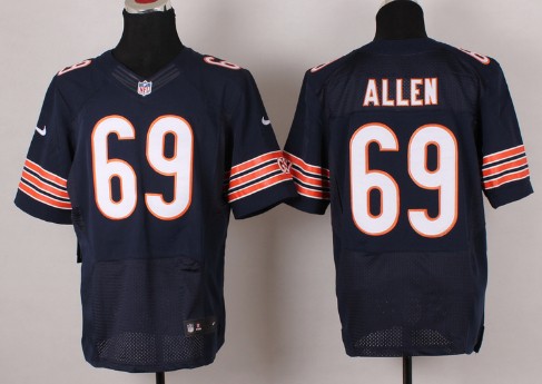 Nike Chicago Bears #69 Jared Allen Blue Elite Jersey 