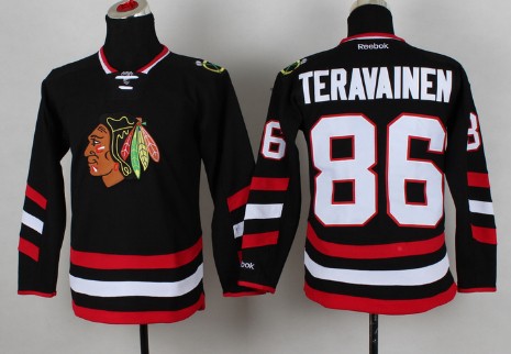 Chicago Blackhawks #86 Teuvo Teravainen Punk 2014 Stadium Series Black Kids Jersey 