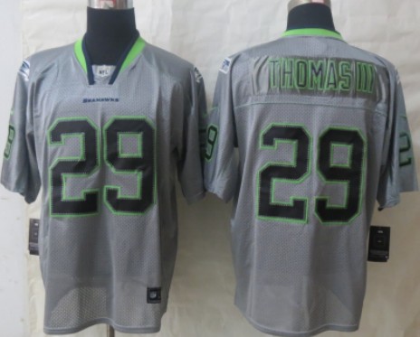 Nike Seattle Seahawks #29 Earl Thomas III Lights Out Gray Elite Jersey 