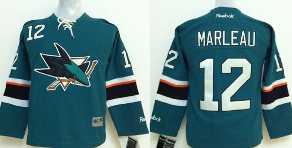 San Jose Sharks #12 Patrick Marleau 2014 Blue Kids Jersey 