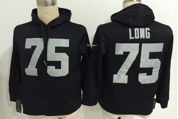 Nike Oakland Raiders #75 Howie Long Black Hoodie