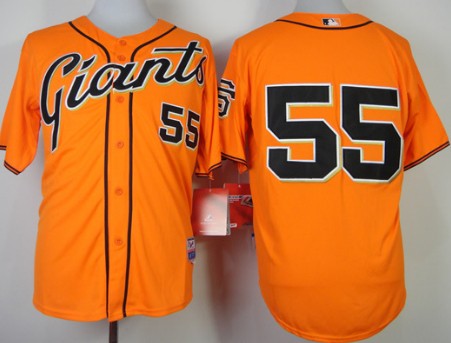 San Francisco Giants #55 Tim Lincecum Orange Jersey