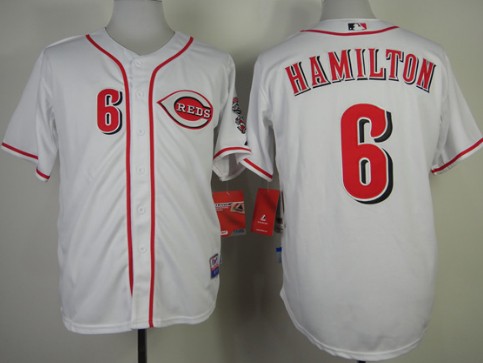 Cincinnati Reds #6 Josh Hamilton White Jersey