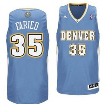 Denver Nuggets #35 Kenneth Faried Light Blue Swingman Jersey 