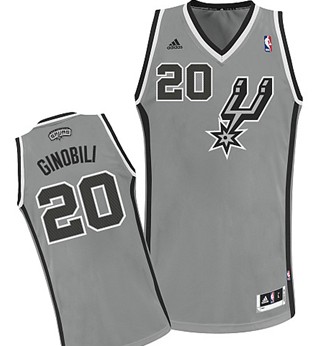 San Antonio Spurs #20 Manu Ginobili Gray Swingman Jersey 