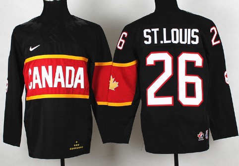 2014 Olympics Canada #26 Martin St. Louis Black Kids Jersey