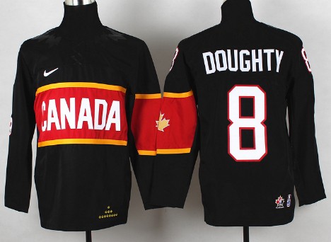 2014 Olympics Canada #8 Drew Doughty Black Kids Jersey