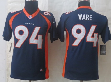 Nike Denver Broncos #94 DeMarcus Ware 2013 Blue Limited Kids Jersey