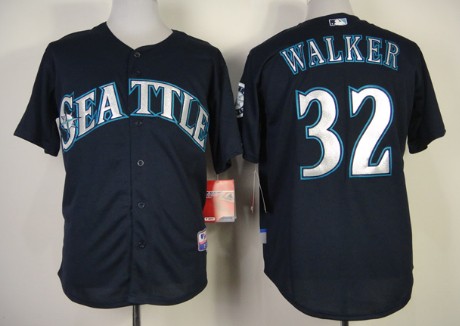 Seattle Mariners #32 Taijuan Walker 2014 Navy Blue Jersey 