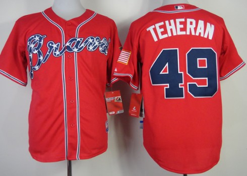 Atlanta Braves #49 Julio Teheran 2014 Red Jersey