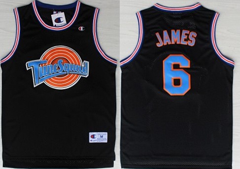 NBA Space Jam #6 LeBron James Black Swingman Jersey 