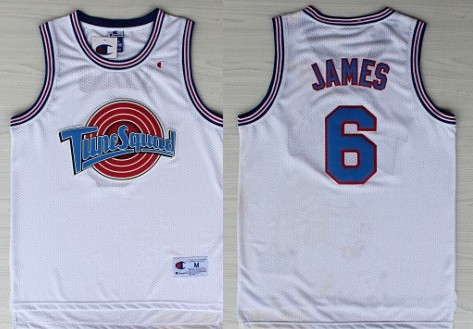 NBA Space Jam #6 LeBron James White Swingman Jersey 