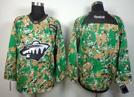 Minnesota Wild Blank 2014 Camo Jersey 