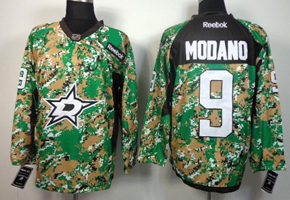 Dallas Stars #9 Mike Modano 2014 Camo Jersey