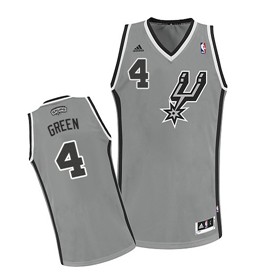 San Antonio Spurs #4 Danny Green Gray Swingman Jersey 