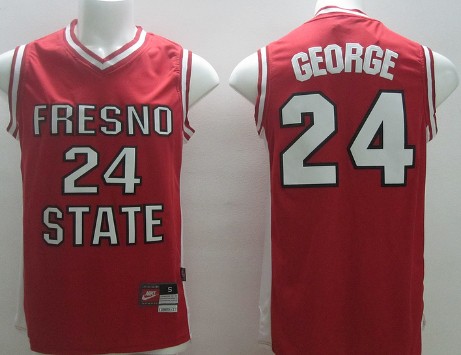 Fresno State #24 Paul George Red Jersey