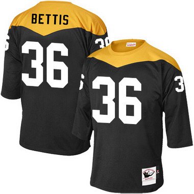 Men's Pittsburgh Steelers #36 Jerome Bettis Black Retired Player 1967 Home Throwback NFL Jersey