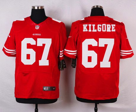 Men's San Francisco 49ers #67 Daniel Kilgore Scarlet Red Team Color NFL Nike Elite Jersey