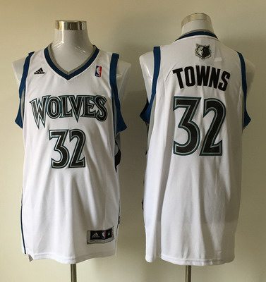 Men's Minnesota Timberwolves #32 Karl-Anthony Towns Revolution 30 Swingman White Jersey