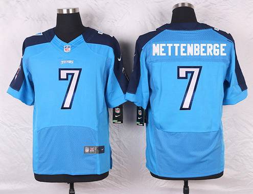 Men's Tennessee Titans #7 Zach Mettenberger Light Blue Team Color NFL Nike Elite Jersey