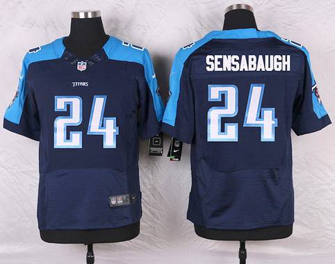 Men's Tennessee Titans #24 Coty Sensabaugh Navy Blue Alternate NFL Nike Elite Jersey