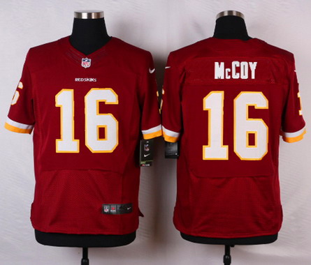 Men's Washington Redskins #16 Colt McCoy Burgundy Red Team Color NFL Nike Elite Jersey