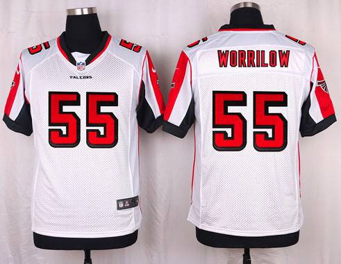 Men's Atlanta Falcons #55 Paul Worrilow White Road NFL Nike Elite Jersey