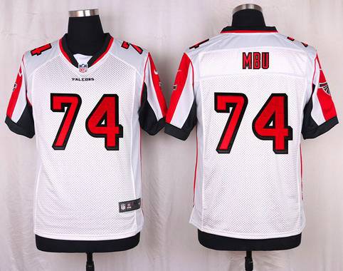 Men's Atlanta Falcons #74 Joey Mbu White Road NFL Nike Elite Jersey