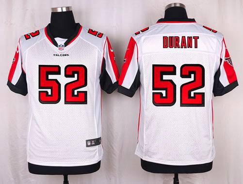 Men's Atlanta Falcons #52 Justin Durant White Road NFL Nike Elite Jersey