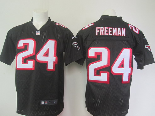 Men's Atlanta Falcons #24 Devonta Freeman Black Alternate NFL Nike Elite Jersey