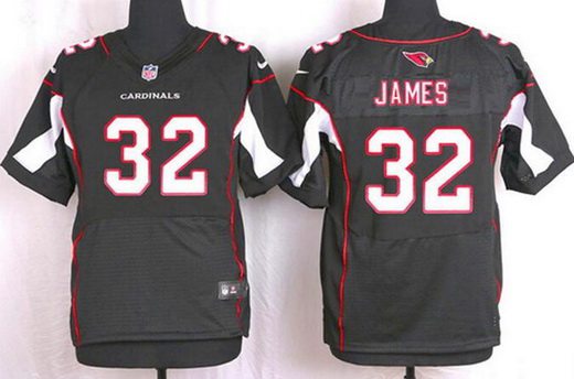 Men's Arizona Cardinals #32 Edgerrin James Black Retired Player NFL Nike Elite Jersey