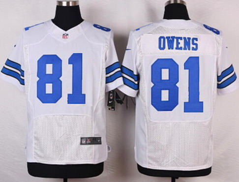 Men's Dallas Cowboys #81 Terrell Owens White Retired Player NFL Nike Elite Jersey