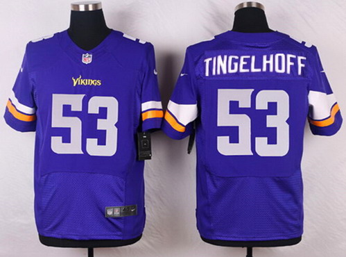 Men's Minnesota Vikings #53 Mick Tingelhoff Purple Retired Player NFL Nike Elite Jersey