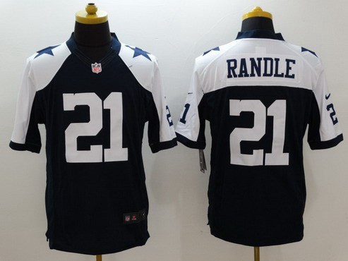 Men's Dallas Cowboys #21 Joseph Randle Navy Blue Thanksgiving Alternate NFL Nike Limited Jersey