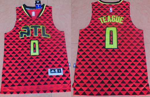 Men's Atlanta Hawks #0 Jeff Teague Revolution 30 Swingman 2015-16 New Red Jersey