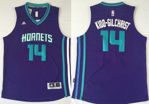 Charlotte Hornets #14 Michael Kidd-Gilchrist Revolution 30 Swingman 2015 New Purple Jersey