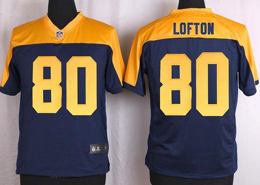 Men's Green Bay Packers #80 James Lofton Navy Blue Gold Retired Player NFL Nike Elite Jersey