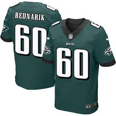 Men's Philadelphia Eagles #60 Chuck Bednarik Midnight Green Retired Player NFL Nike Elite Jersey