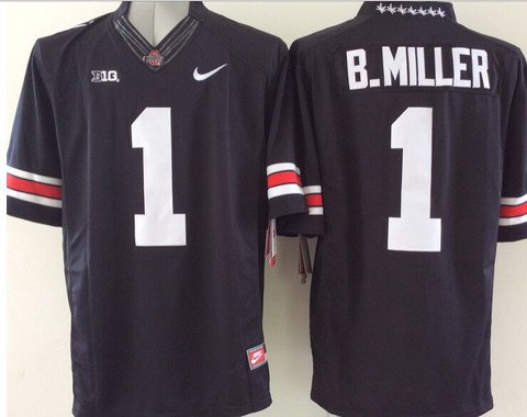 Men's Ohio State Buckeyes #5 Baxton Miller Black College Football Nike Lmited Jersey