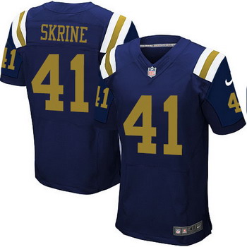 Men's New York Jets #41 Buster Skrine Navy Blue Alternate NFL Nike Elite Jersey