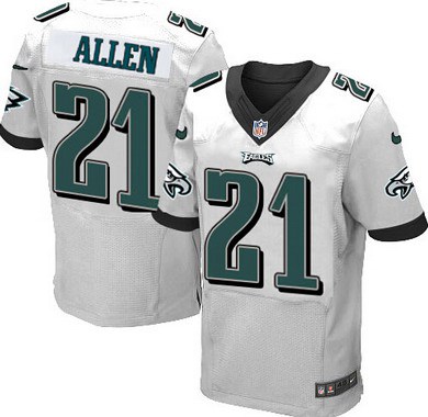 Men's Philadelphia Eagles #21 Eric Allen White Retired Player NFL Nike Elite Jersey