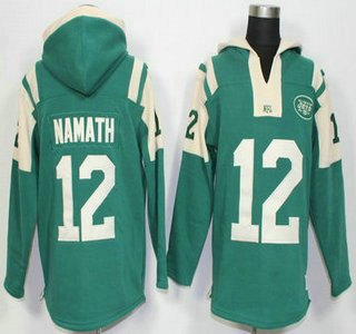 Men's New York Jets #12 Joe Namath Green Retired Player 2015 NFL Hoodie