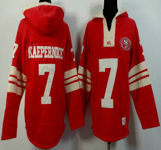 Men's San Francisco 49ers #7 Colin Kaepernick Red Team Color Team Color 2015 NFL Hoody