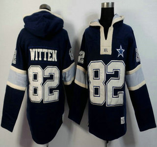 Men's Dallas Cowboys #82 Jason Witten Navy Blue Team Color 2015 NFL Hoody